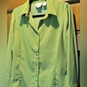 Worthington Stretch Green Blouse M